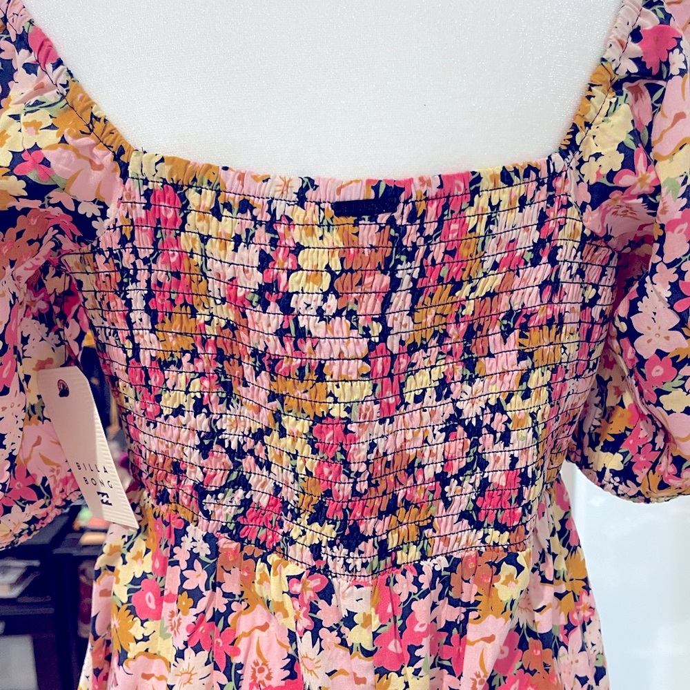 Billabong puff sleeve minidress, size M - Picture 5 of 6